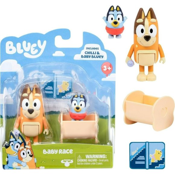 Bluey Mum Chilli And Baby Bluey Baby Race Playset - Picture 1 of 5